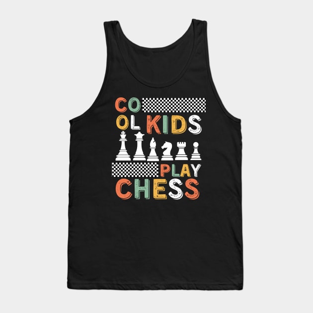 Chess Pieces Vintage checkmate funny Kids Players Tank Top by click2print